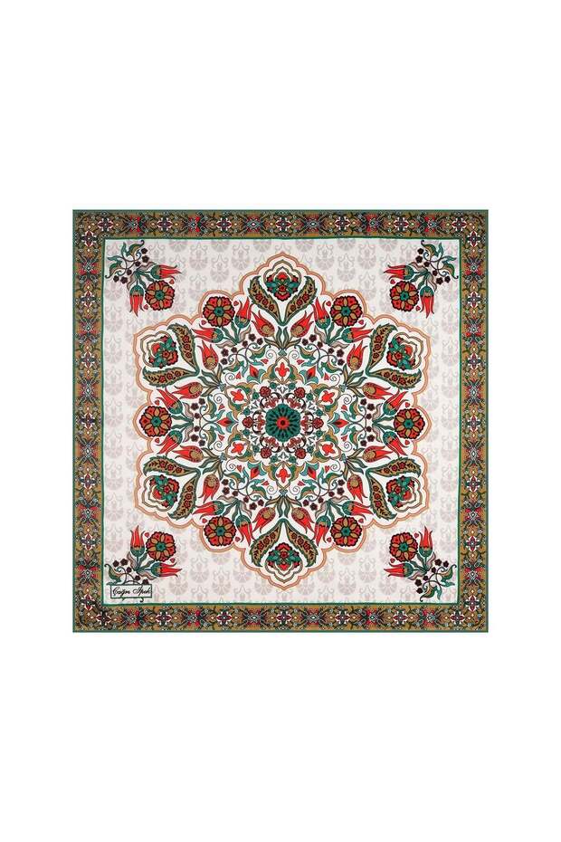 Rumi Pattern Silk Handkerchief Scarf Dg10062-4