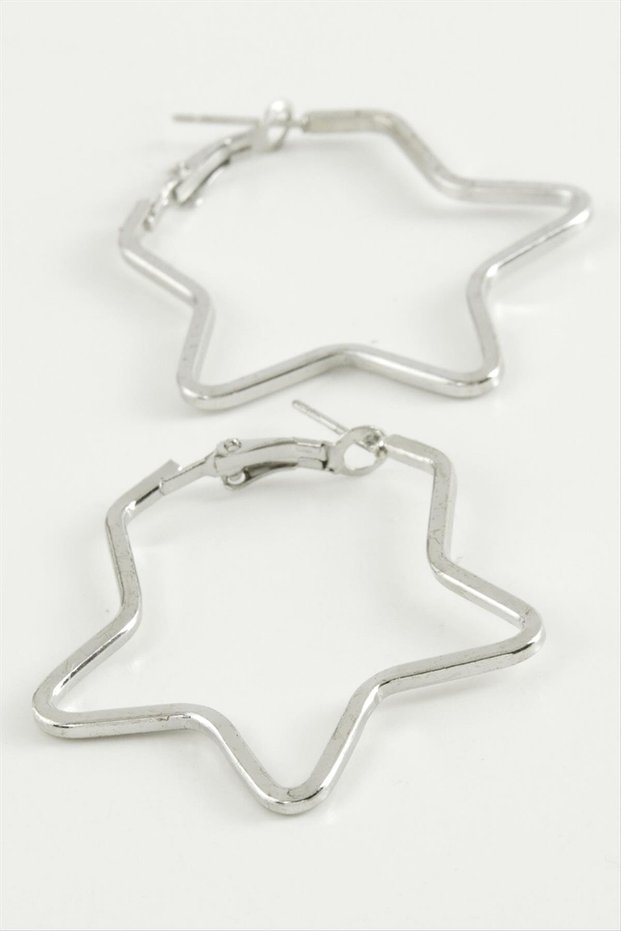 Aconcept Star Hoop Earring 6 (05123) Cm-Silver Color