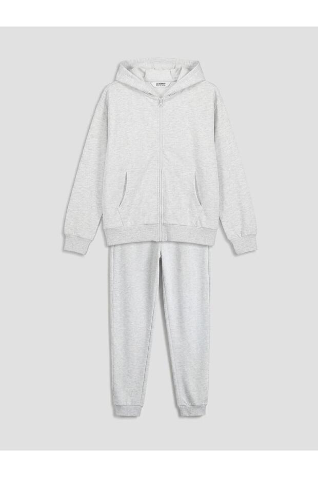 Hooded Girls' Tracksuit Set (W6)