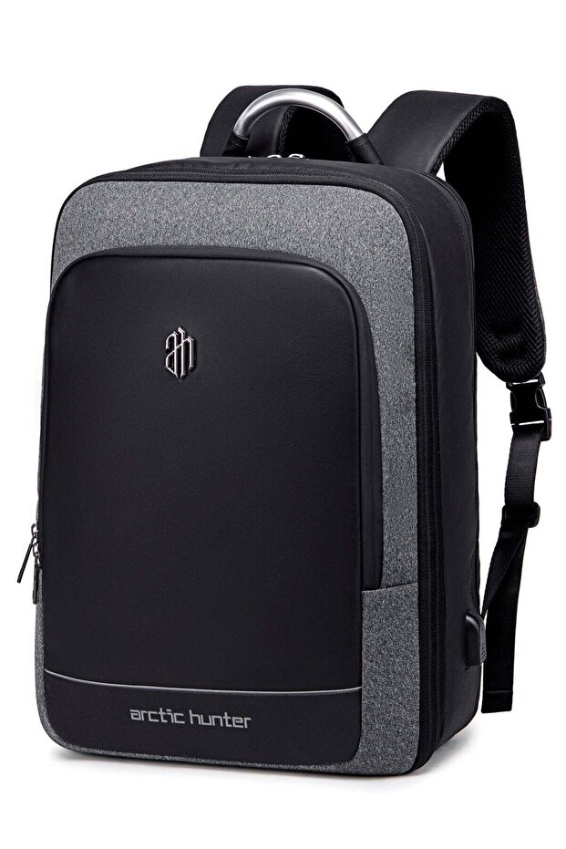 Expandable Travel Backpack Convertible Hand Carry bag with USB charging port with TSA friendly Opening laptop Bag for Unisex B00227L Dark Grey