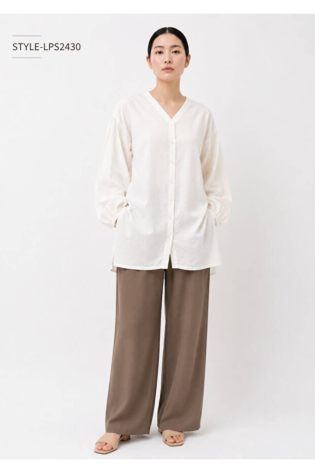 Women's Relaxed Fit Linen Blend Co-Ord Set
