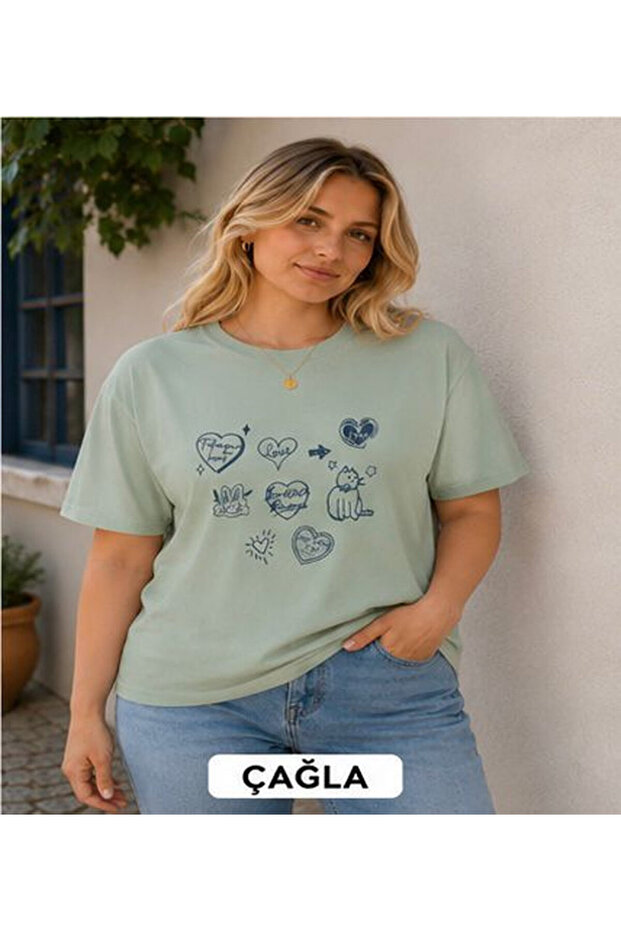 Your Name Is Plus Size Basic Cat Digital Printed T-Shirt