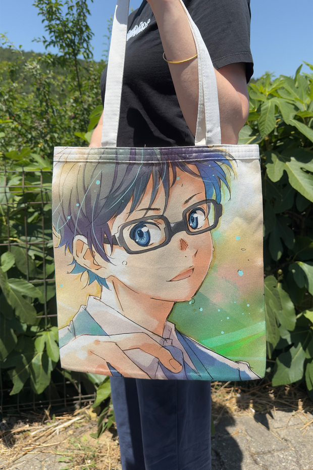 Your Lie in April V4 Summer Winter Double-Sided Canvas Printing Tote Bag Anime Bag