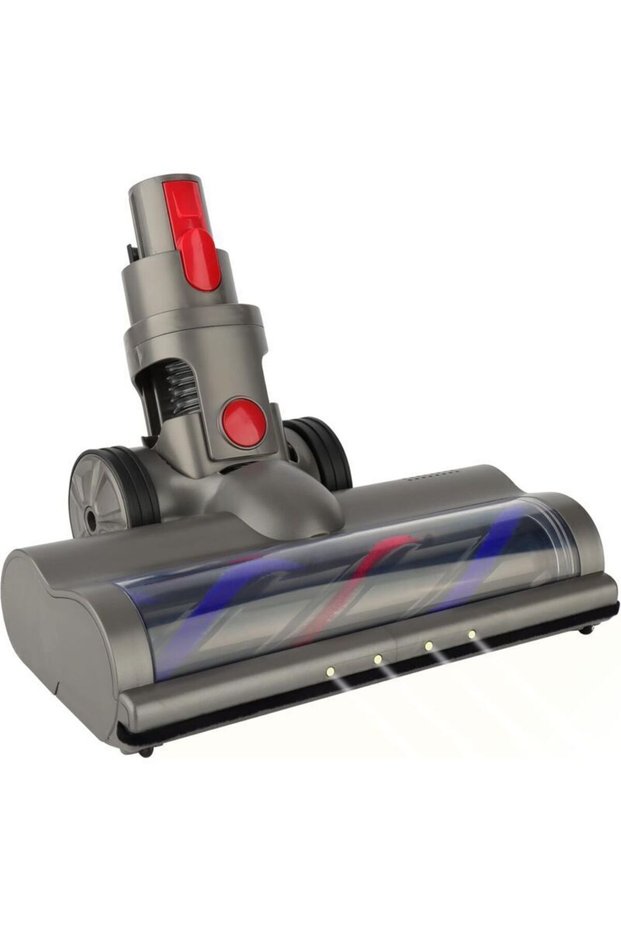 Direct-drive cleaning head turbine brush attachment for Dyson V7 V8 V10 V11 V15 vacuum cleaners, with quick release, hard bristle roller and LED...