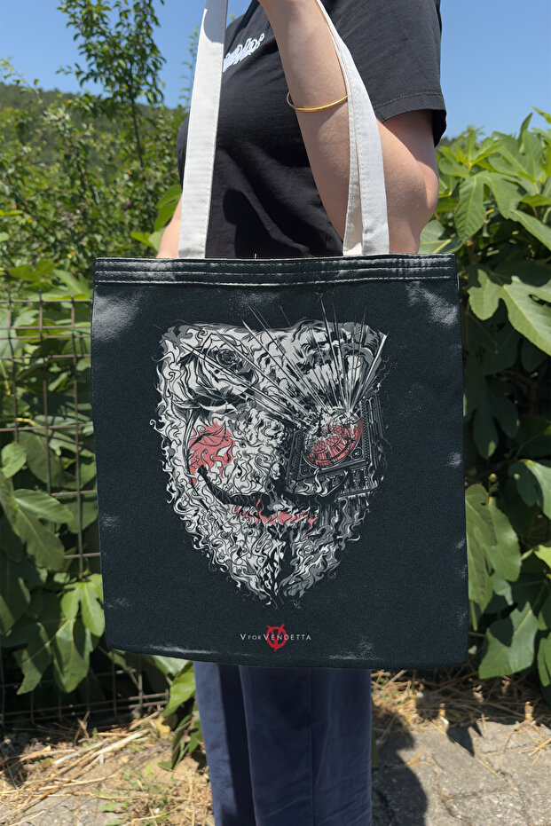 حقيبة قماشية مطبوعة على الوجهين من V For Vendetta 2 V4 للصيف والشتاء