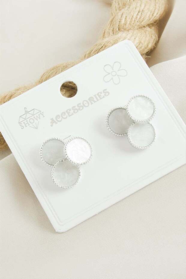 Round Enamel Earrings