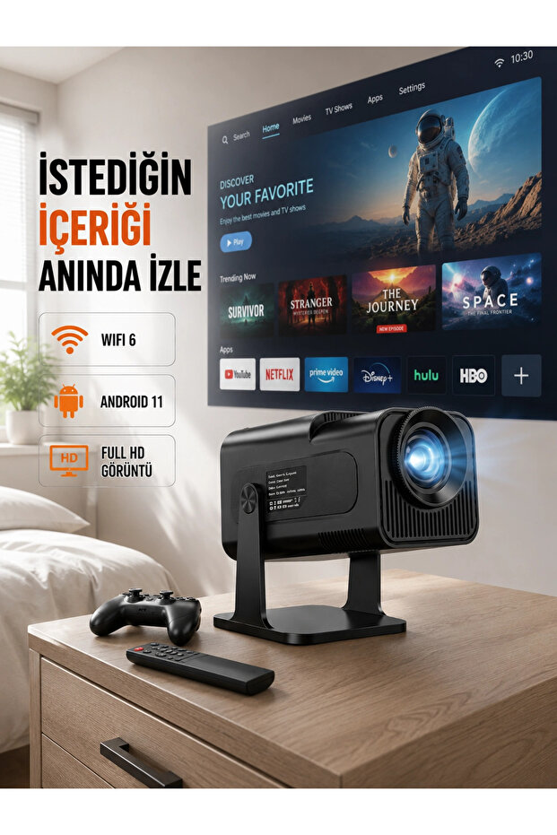 جهاز عرض HCS350pro 1080P فل اتش دي المحمول بنظام أندرويد من الجيل الجديد