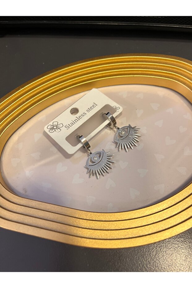 Eye Earring Silver Color
