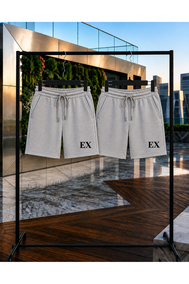 Sport Shorts 2-Piece Combination Thin Summer Sweat-Absorbing Ex Printed Women's / Men's Unisex Model