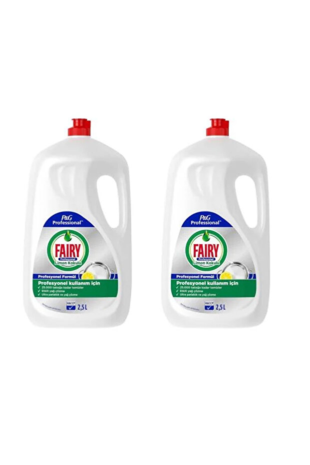 | Lemon Scent Dishwashing Liquid - 2.5 Liters (2 Packs)
