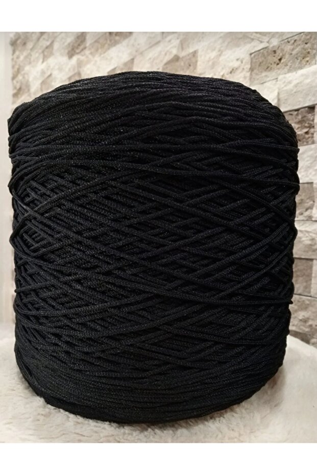 1St Quality Macrame Polyester 3mm Supla-Bag-Accessory Thread (250Gr) Color-Black