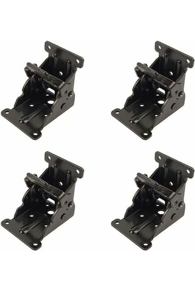 Self-Locking Folding Hinge, Four-Section Folding Hinge for Kitchen Cabinets, 90-Degree with Steel Base, Lockable Extendable Table Bracket