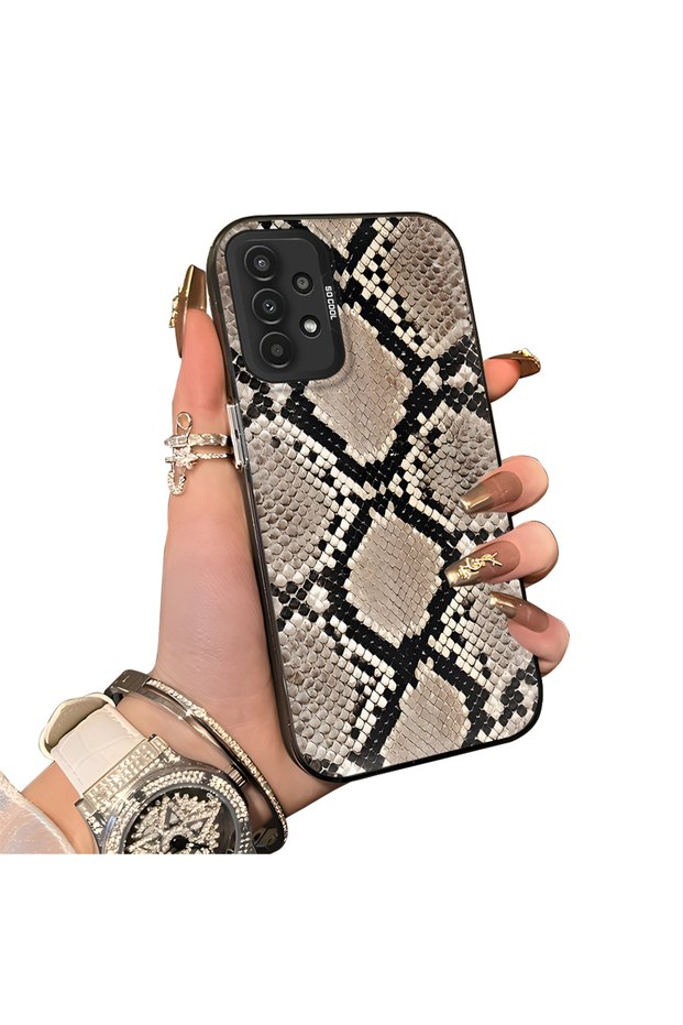 Samsung Galaxy A04S Compatible Hard Acrylic Back Silicone Edge Lens Protection Case