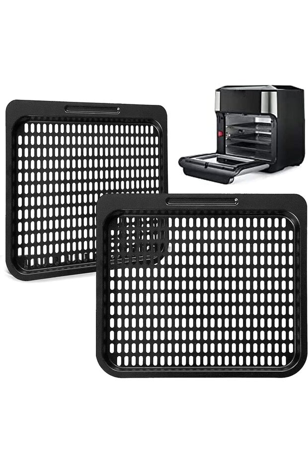 Cooking trays for the Instant Vortex Plus 10-quart air fryer, 2-pack nonstick replacement racks, baking trays, crispy plates, dishwasher safe.