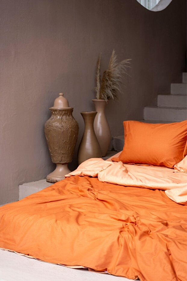 La Notte Single Duvet Cover Set Cinnamon
