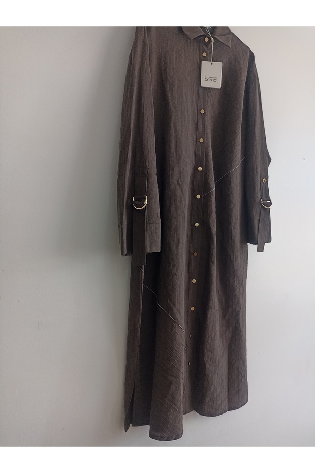 26 Ya 478 Tunic Brown with Side Pockets