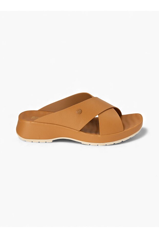 Comfit Slip-On Sandals with Crisscross Straps