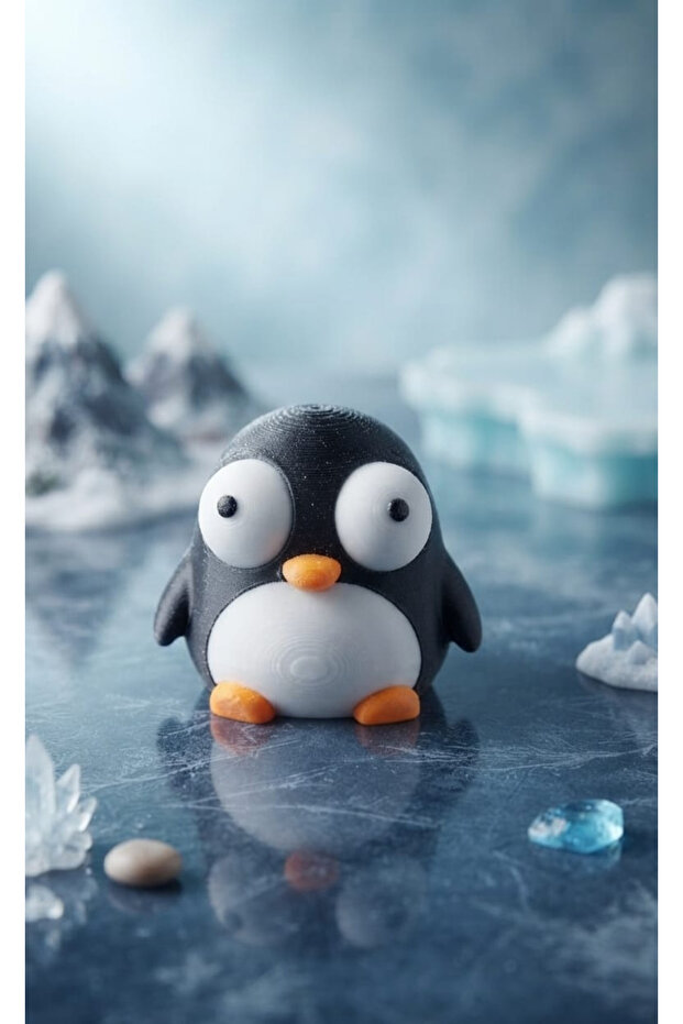 3D penguen figürü