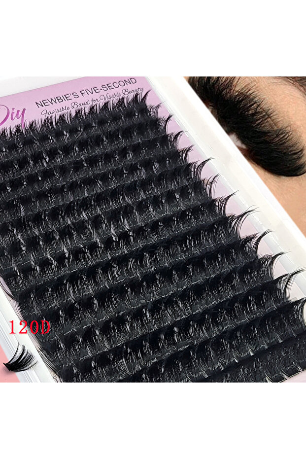 MIX 0.07mm D 120D HBZGTLAD 14Rows Individual Lashes Natural Russia Volume Mink Eyelash 100-200D Clu