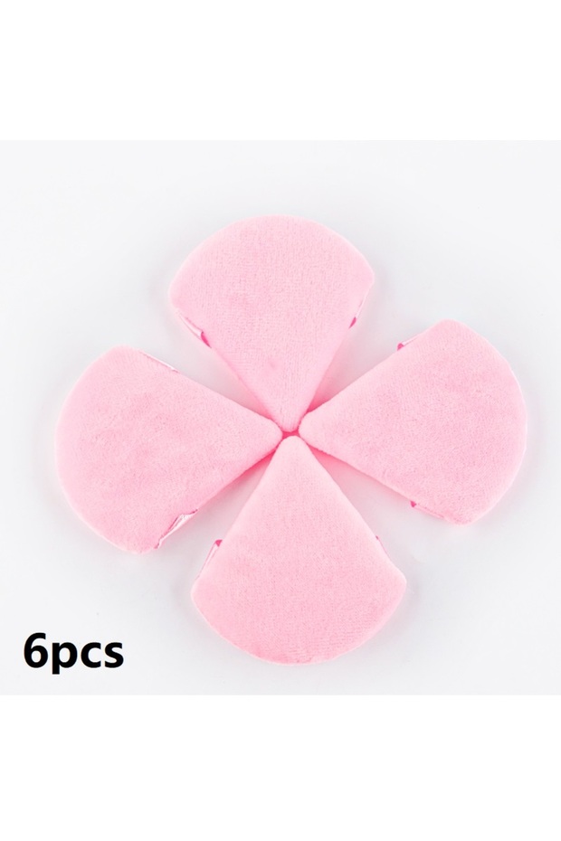FP-A9-6pcs-PK 1/2/3/6Pcs Triangle Velvet Powder Puff Face Cosmetic Eye Beauty Makeup Tool Reusable S