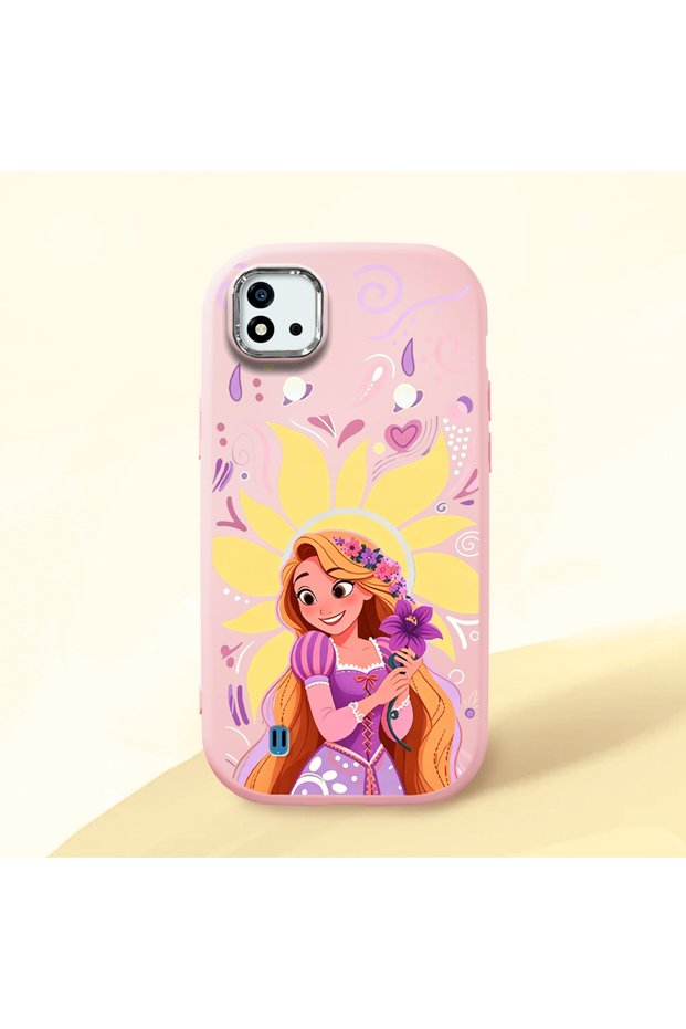 Realme C20/C20A Compatible Shock-Absorbing Camera Protected Pink Silicone Case