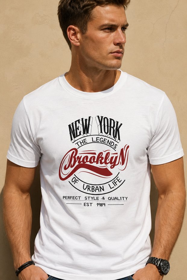 Men's Oversize White T-Shirt New York