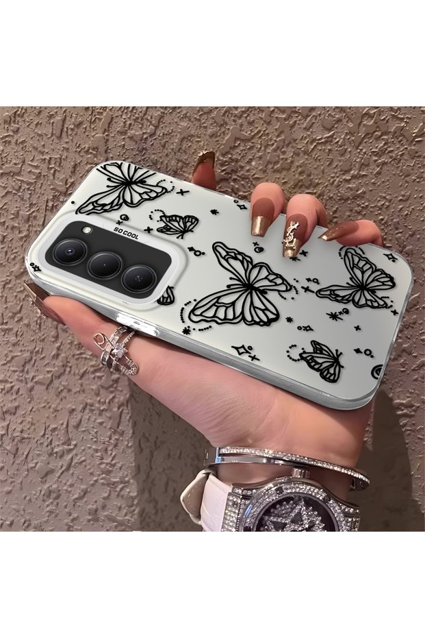 Redmi 15 5g Compatible Elegant Night Style Butterfly Case, Durable Protective Case for Daily Use