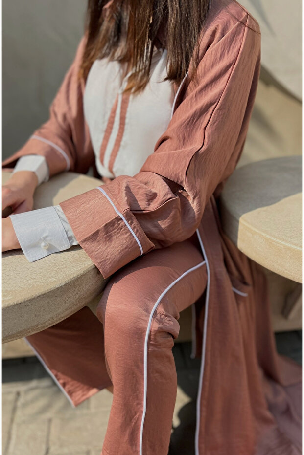Coral Abaya Set