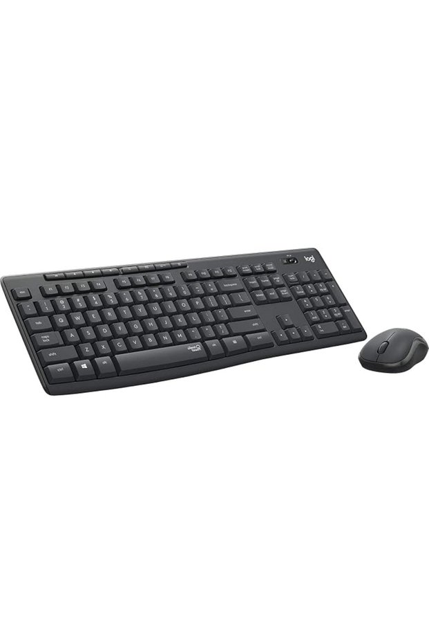 مجموعة لوحة مفاتيح وماوس لاسلكي صامت من لوجيتك MK295 بتقنية SilentTouch، لوحة أرقام كاملة، متطور