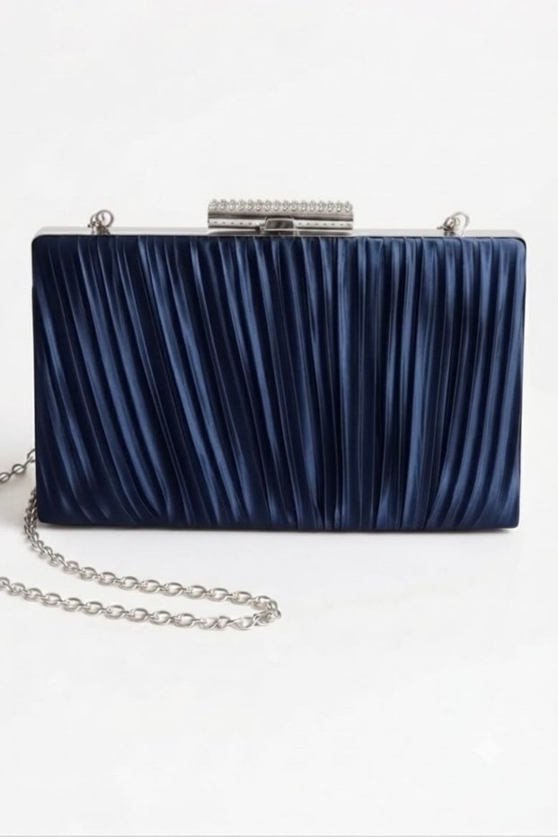 Women's Pleated Special Model Engagement Wedding Graduation Special Occasion Clutch/Portfolio Evening Dress Bag