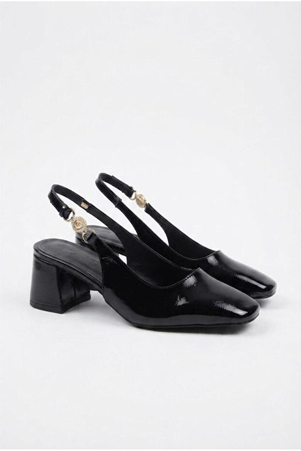 129-2655 Kut Open Toe 5 cm Thick Heeled Women's Shoes