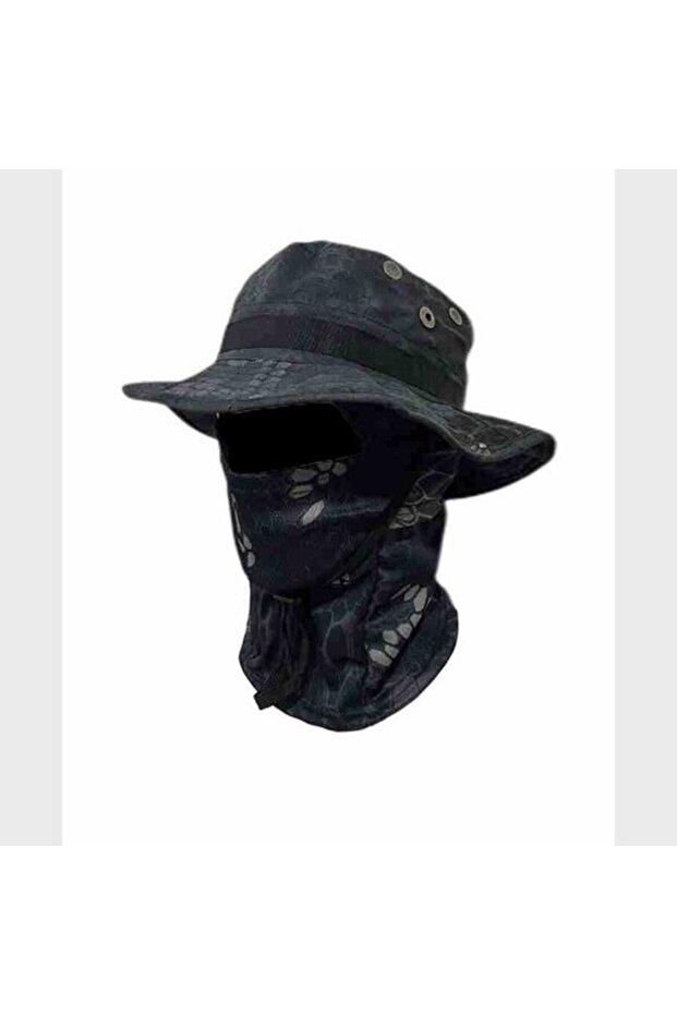 Men's camouflage wide-brim sun hat mesh beach/hunting style13.