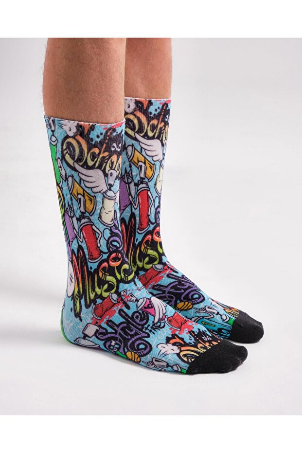 Old School Graffiti Design Socks