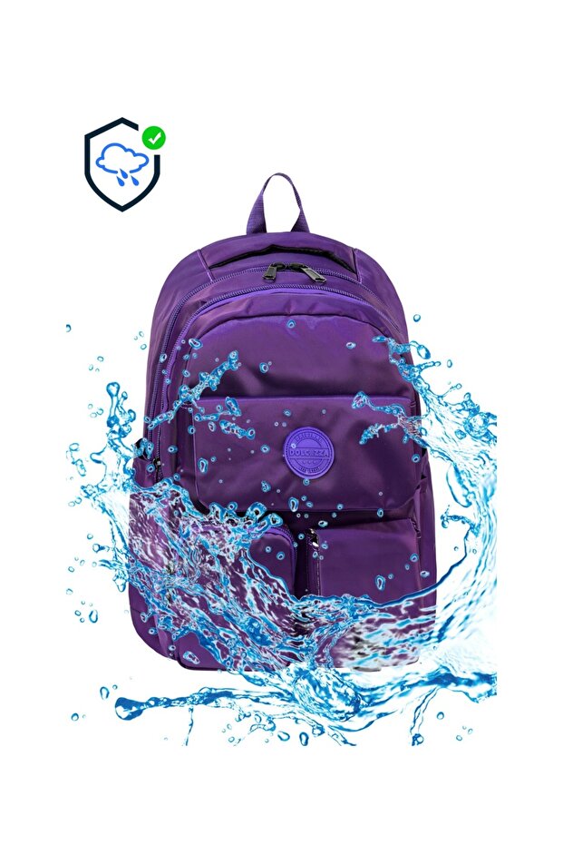 👜 Purple Multi-Compartment Backpack
