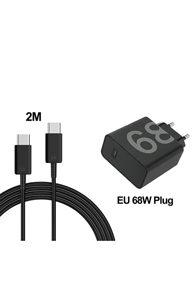 EU Plug 2M Cable Original PD 68W Fast Charger For Google Moto USB C Phone Adapter ...
