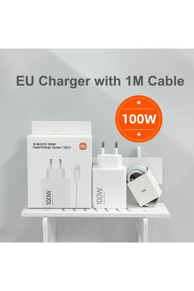 XIAOMI EU with 1M Cable Original 100W Xiaomi Charger Turbo Fast Charger Phone Charger for POCO F9 Pr