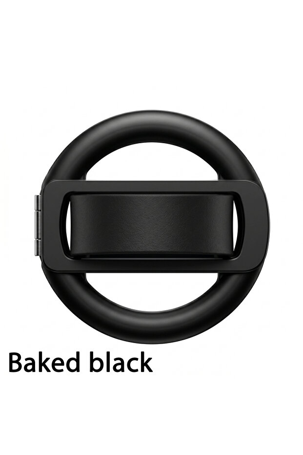 Baked black AIPEKE Universal Magnetic Folding Phone Grip Silicone Finger Phone Holder Ring 360° Rota