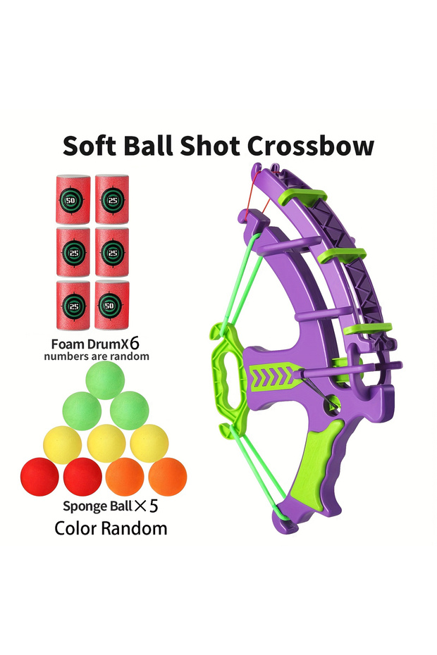 PURPLE 1Set Soft Bullet Shooting Target Toy, Educational Shooting Soft Bullet Game Toy