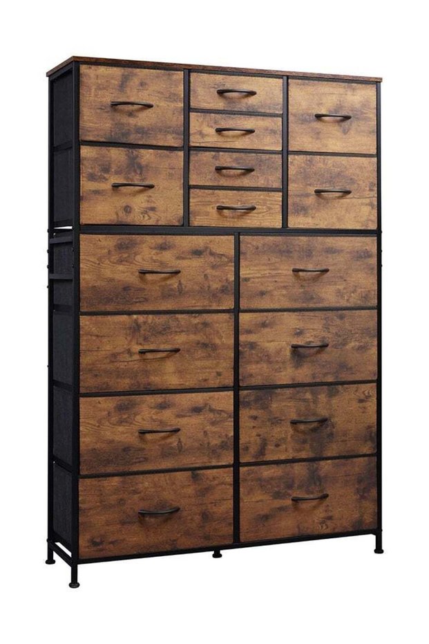 16-drawer large size Fabric model For inside Home Bed Room Storage Cabinet Brown Color 100cm