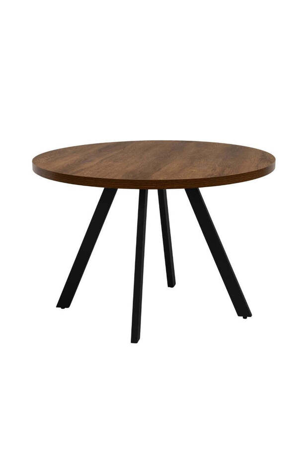 Panni 1 m Round Dark Oak Dining Table