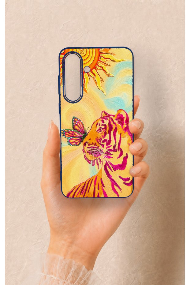 Samsung S25Fe Compatible Tiger of the Sun Patterned Silicone Case
