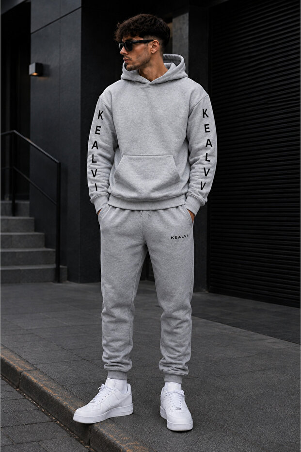 Men's Winter Hooded Tracksuit Set – Sweatshirt Jogger – Oversize Unisex