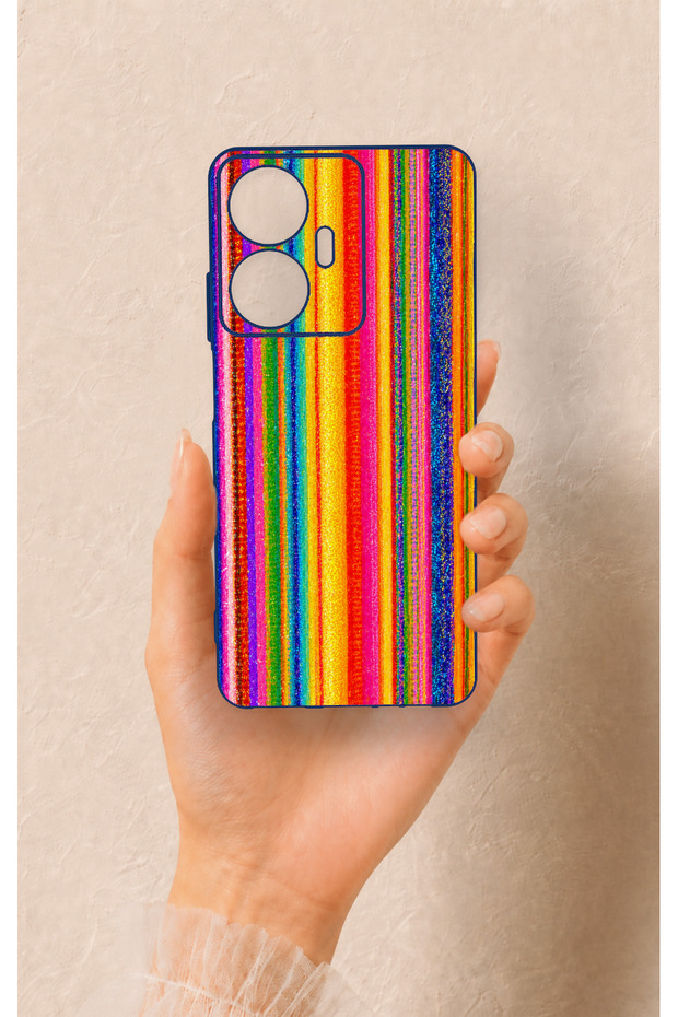 Realme C55 Compatible Colorful Patterned Silicone Case