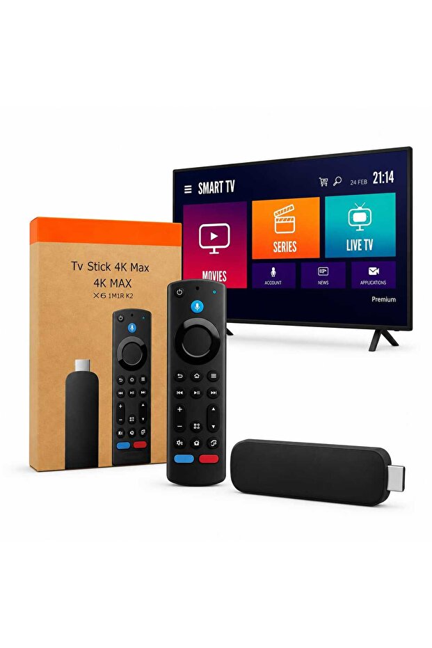 TV Stik, 4K Max Streaming TV Stick, Support Wi-Fi 6E, 16GB, Dual WiFi 2.4G+6E, Ultra HD Streaming