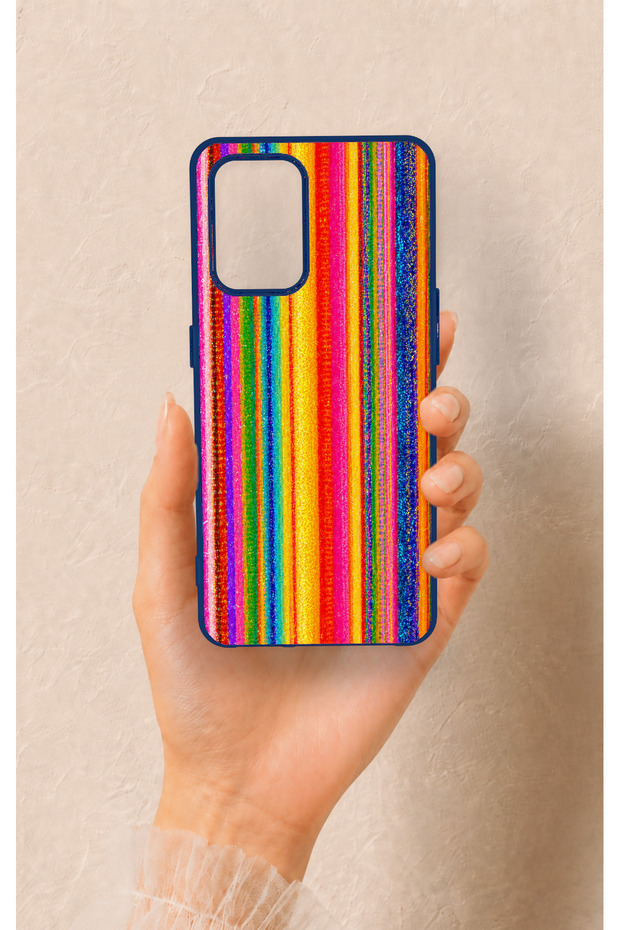 Oppo-A74 Compatible Colorful Patterned Silicone Case