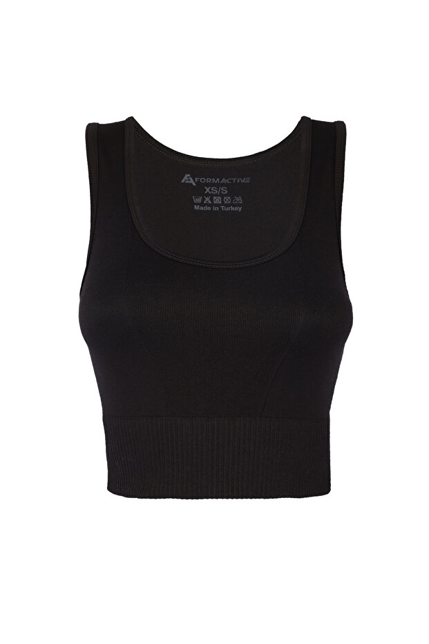 Women's Thick Strap Seamless Sports Bustier Crop Tank Top - 1910