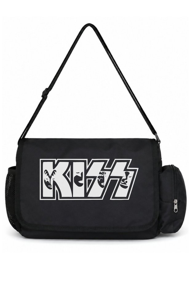 Kiss Rock Metal Music Band Printed Unisex School, Sports, Office Multi-Purpose Messenger Bag