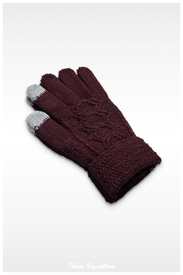 Autumn and Winter Warm Double Layer Thick Gloves Touch Screen Ski Gloves