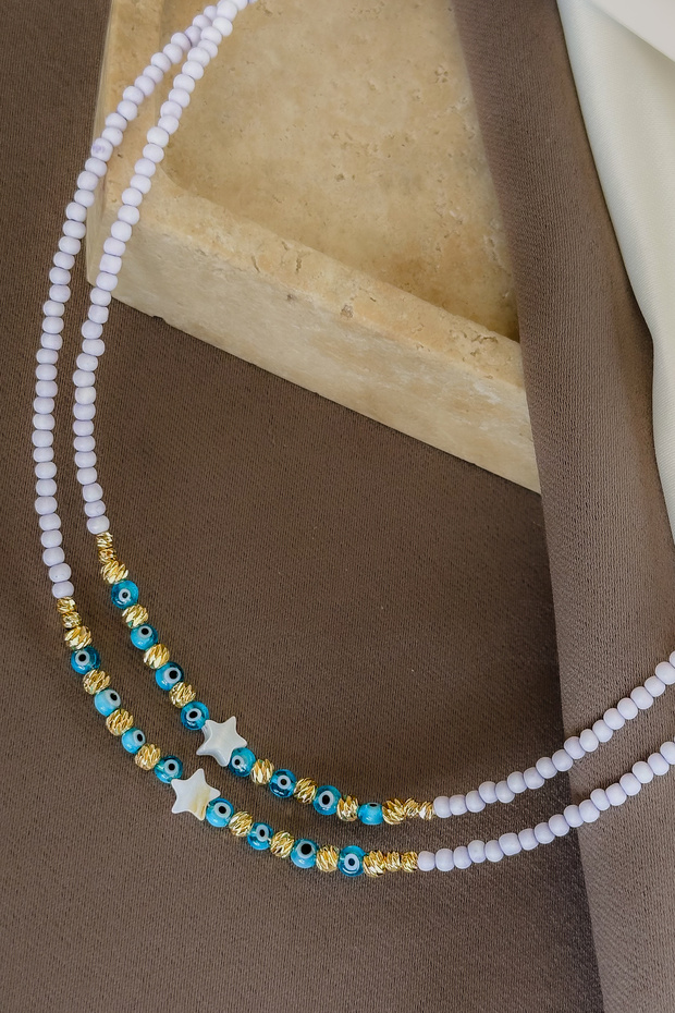 Summer Collection Figured Colorful Beaded Handmade Special Design Women's Necklace