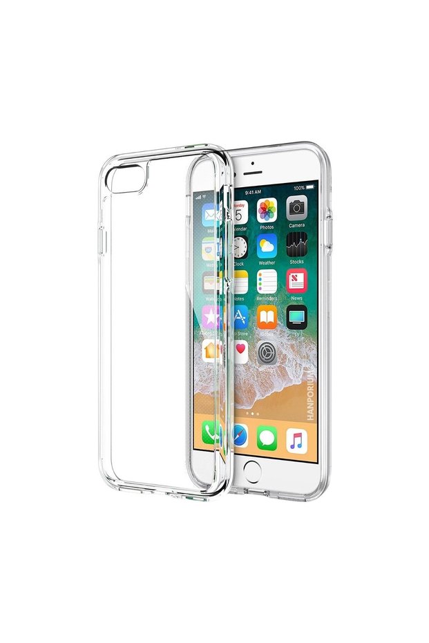 Apple iPhone 6 Compatible Silicone Case - Pastel Color Tone Flexible Cover with Camera Protection - Transparent